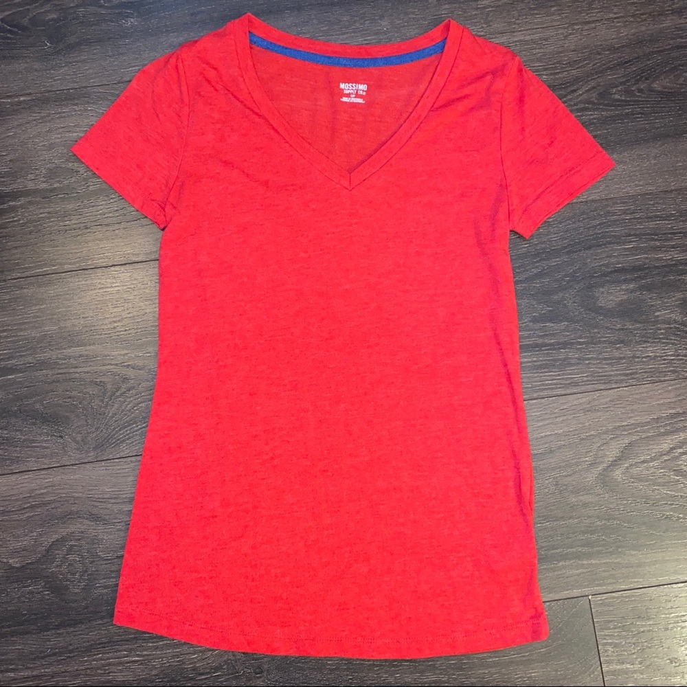 Red V-Neck Shirt - Small